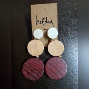 Holiday Jumento Earrings Wooden